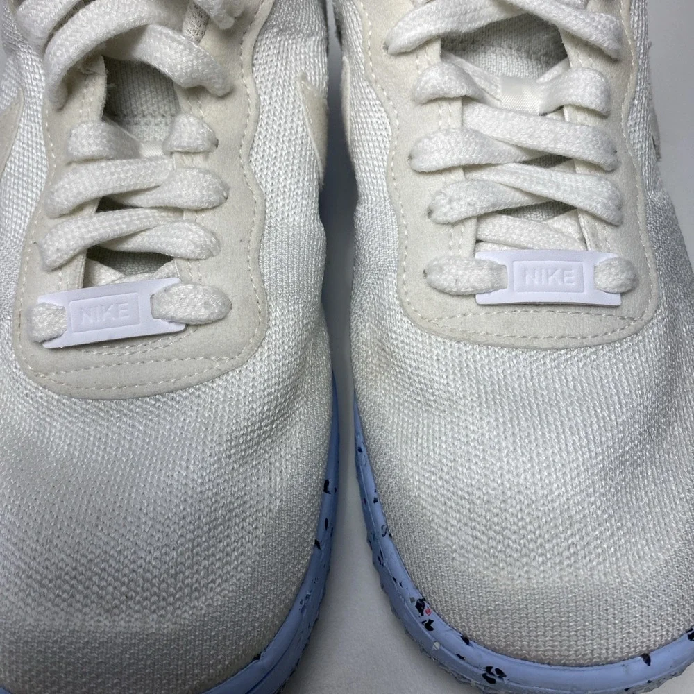 Nike Air Force‎ 1 Crater Flyknit White Pure Platinum DC7273-100 Womens Size 8